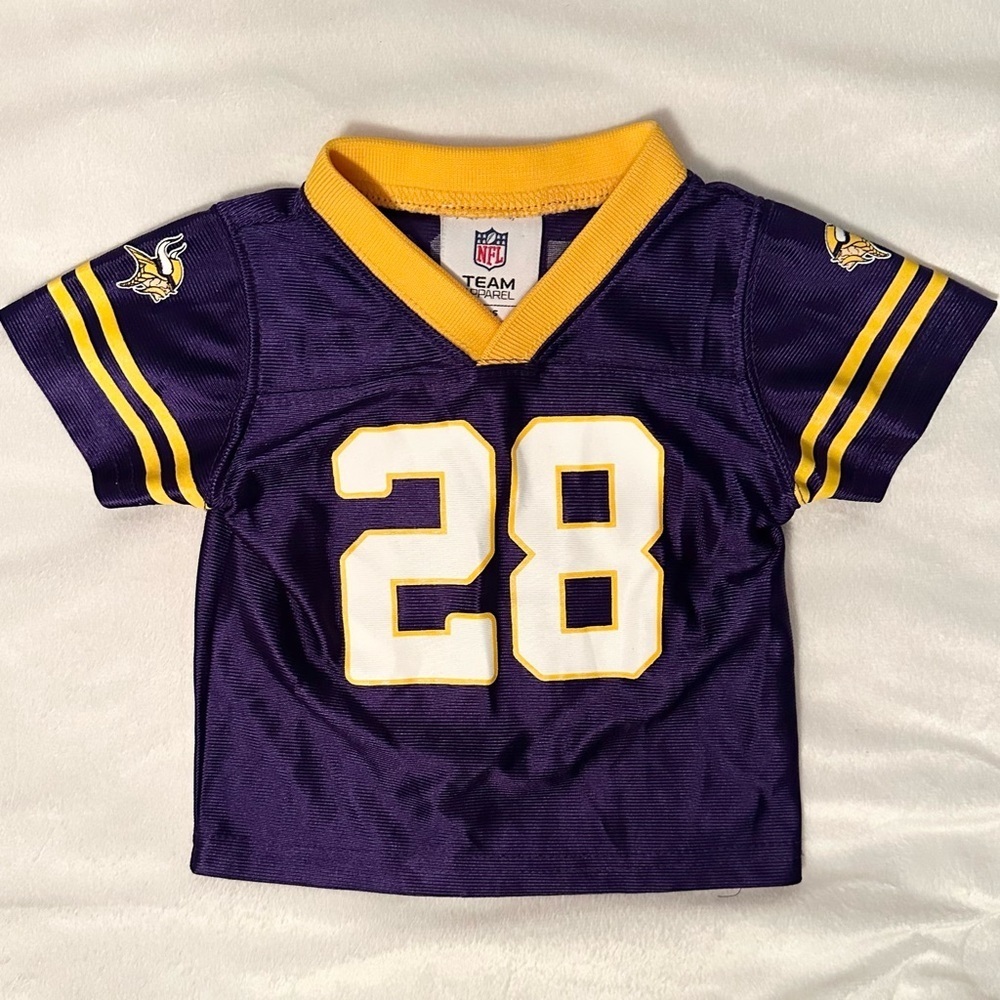Adrian Peterson #28 Minnesota Vikings NFL Jersey Baby 3/6 Month Purple 3-6M kids